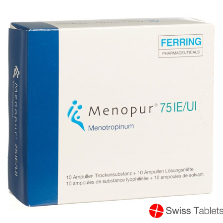 Menopur Trockensubstanz 75 E C Solv Ampullen 10 Stück buy online