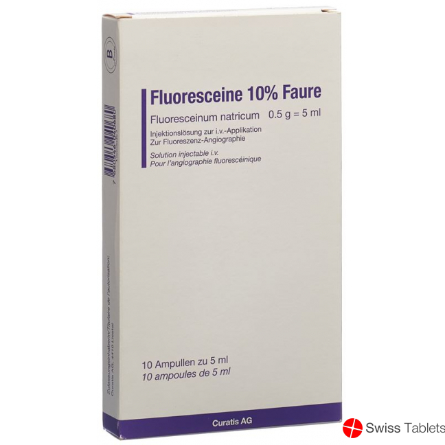 Fluoresceine Faure Injektionslösung 10% 10 Ampullen 5ml buy online