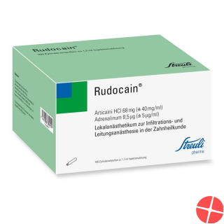 Rudocain Injektionslösung 100 Zyl Ampullen 1.7ml