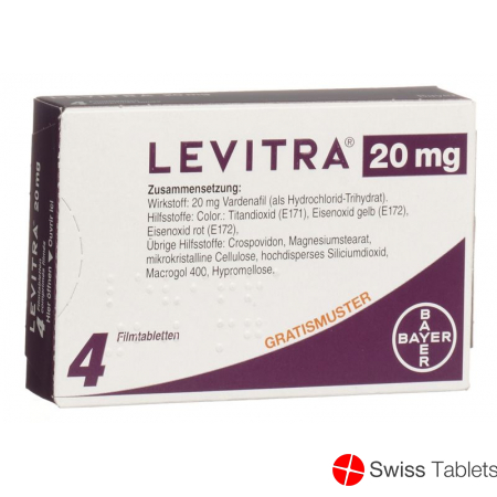 Levitra 20mg 4 Filmtabletten buy online