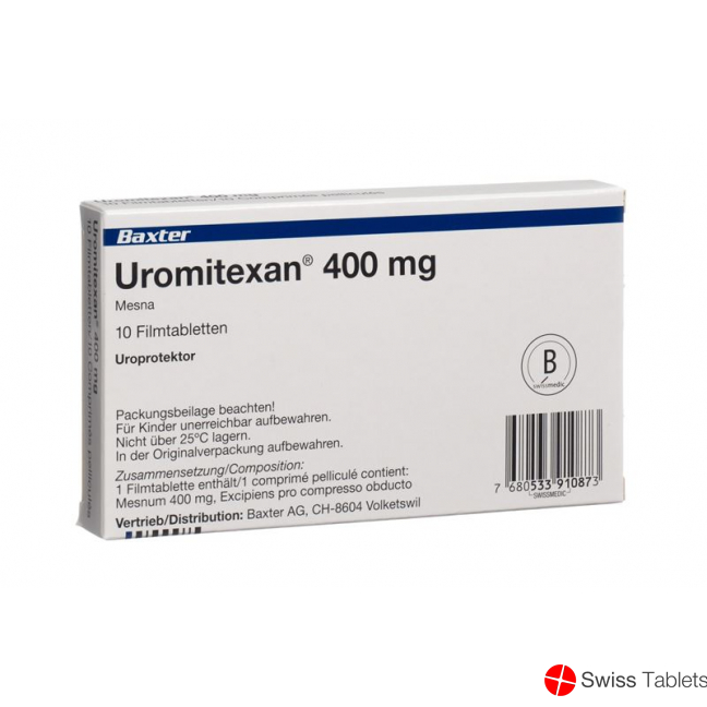 Uromitexan Filmtabletten 400mg 10 Stück buy online
