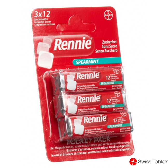 Rennie Spearmint 3x 12 Lutschtabletten buy online