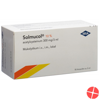 Solmucol 10% Injektionslösung 300mg/3ml 50 Ampullen 3ml