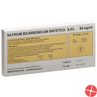 Natrium Bicarb Sintetica Injektionslösung 8.4% 10 Ampullen 2ml