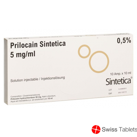 Prilocaine Sintetica Injektionslösung 0.5% 10 Ampullen 10ml buy online