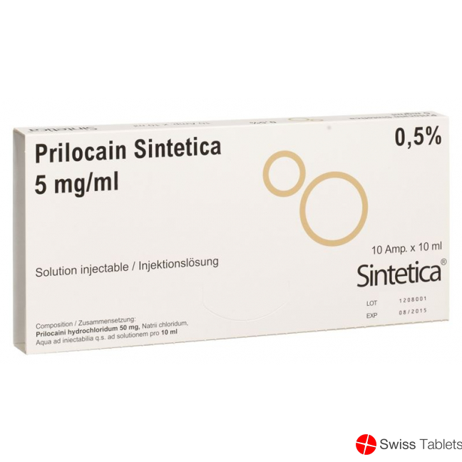 Prilocaine Sintetica Injektionslösung 0.5% 10 Ampullen 10ml buy online