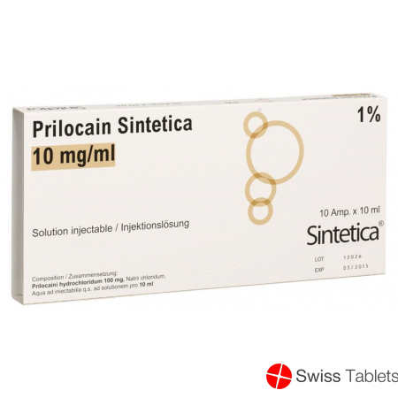 Prilocaine Sintetica Injektionslösung 1% 10 Ampullen 10ml buy online