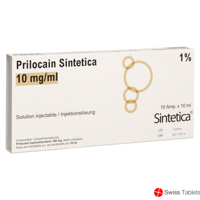 Prilocaine Sintetica Injektionslösung 1% 10 Ampullen 10ml buy online