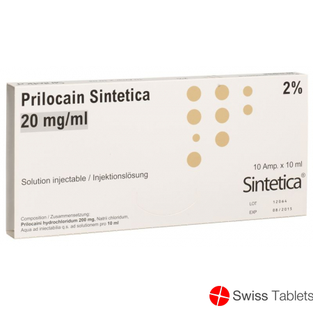 Prilocaine Sintetica Injektionslösung 2% 10 Ampullen 10ml buy online