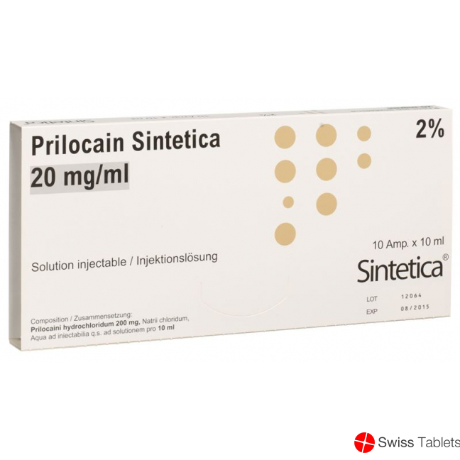Prilocaine Sintetica Injektionslösung 2% 10 Ampullen 10ml buy online