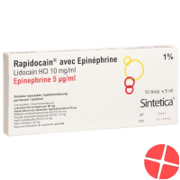 Rapidocain 1% + Epin 5mcg/ml 10 Ampullen 5ml