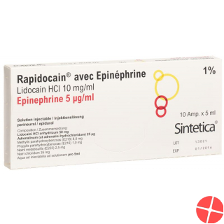 Rapidocain 1% + Epin 5mcg/ml 10 Ampullen 5ml