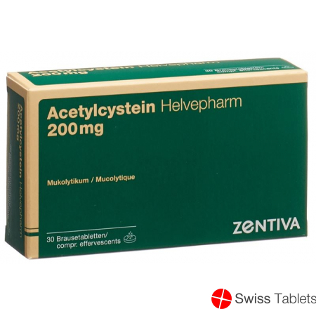 Acetylcystein Helvepharm Brausetabletten 200mg 30 Stück buy online