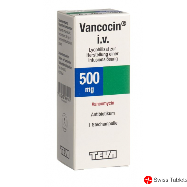 Vancocin Trockensubstanz 500mg i.v. Durchstechflasche buy online