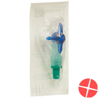 Discofix C 3-way tap 2 closure blue