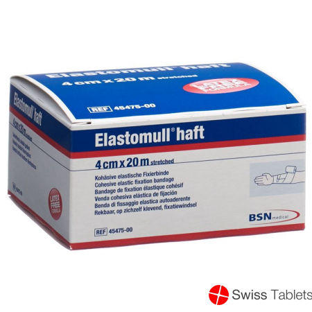 Elastomull Haft Gazebinde Weiss 20mx4cm Rolle buy online