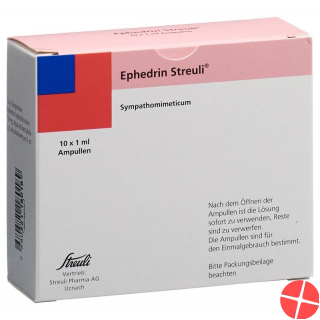 Ephedrin Streuli Injektionslösung 50mg/ml 10 Ampullen 1ml