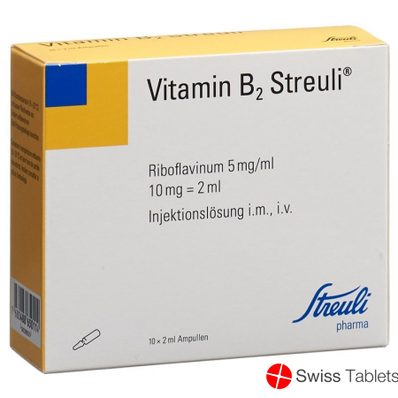 Vitamin B2 Streuli Injektionslösung 10mg/2ml 10 Ampullen 2ml buy online