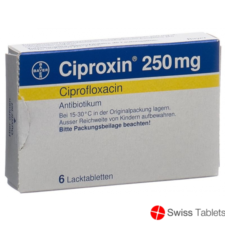 Ciproxin Lacktabletten 250mg 6 Stück buy online