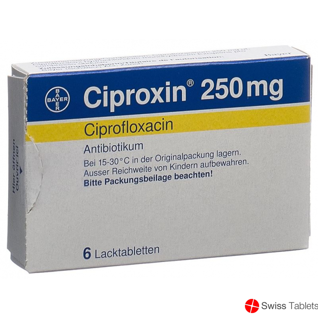 Ciproxin Lacktabletten 250mg 6 Stück buy online