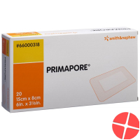 Primapore 15 cm x 8 cm 20 pieces sterile wound dressings Primapore 15 cm x 8 cm 20 pieces sterile wound dressings