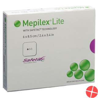 Mepilex Lite Absorptionsverb 6x8.5cm Silik 5 Stück