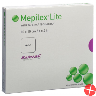 Mepilex Lite Absorptionsverb 10x10cm Silik 5 Stück