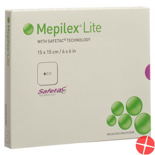 Mepilex Lite Absorptionsverb 15x15cm Silik 5 Stück