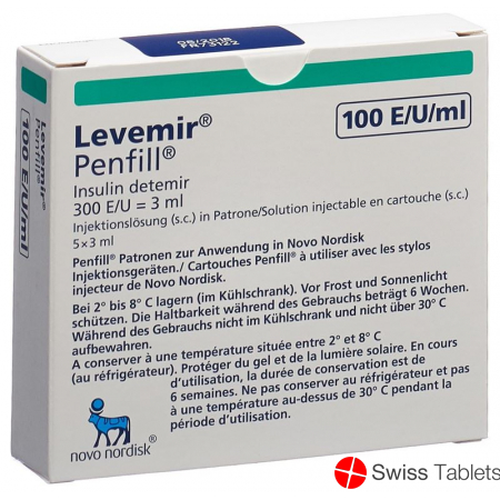 Insulin Levemir Penfill Patrone 5x 3ml buy online