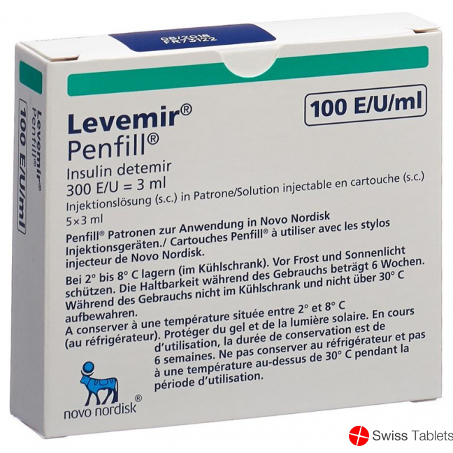Insulin Levemir Penfill Patrone 5x 3ml buy online