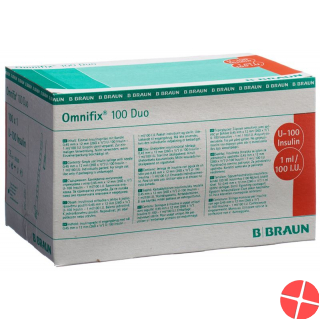 Omnifix Insulin 1ml Duo mit Kanüle G26 100 Stück