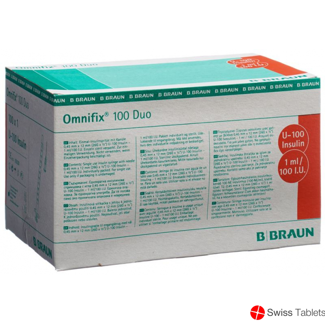 Omnifix Insulin 1ml Duo mit Kanüle G26 100 Stück buy online