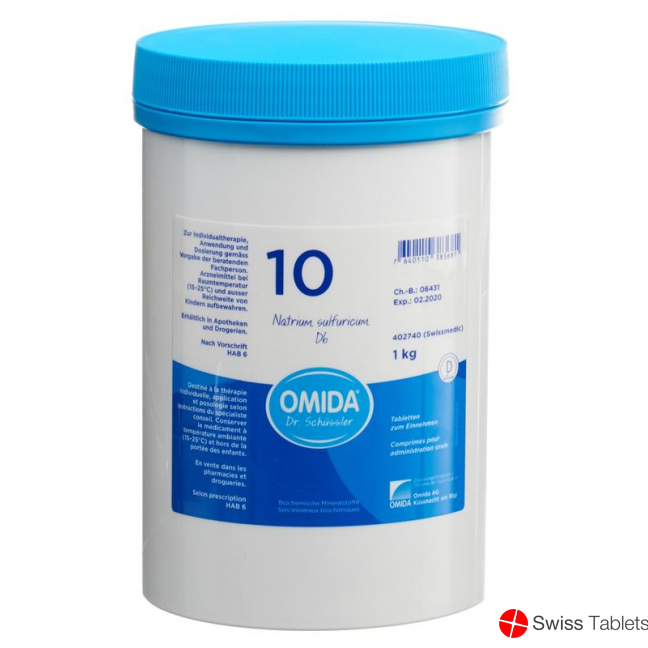 Omida Schüssler No10 Nat Sulf Tabletten D 6 1000g buy online