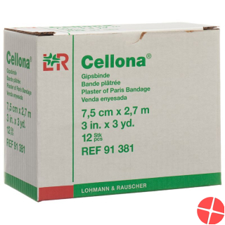 Cellona Gipsbinden 2.75mx7.5cm Feincremig 12 Stück