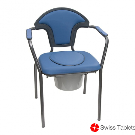 Sahag Toilet Chair Fully Upholstered Blue buy online