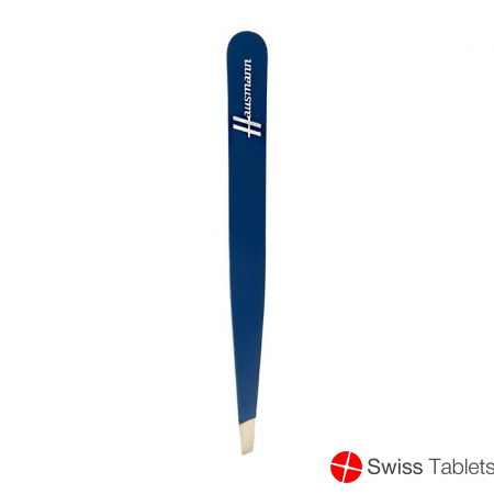 Hausmann tweezers diagonally blue buy online