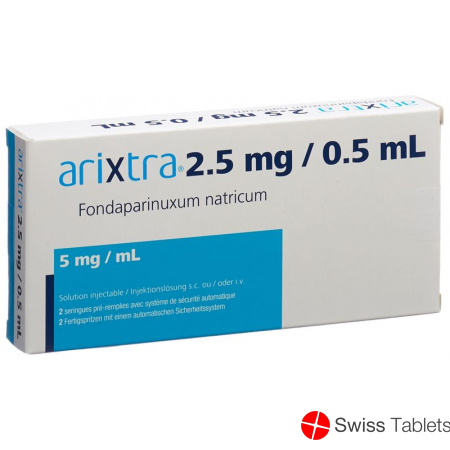 Arixtra Injektionslösung 2.5mg/0.5ml 2 Fertigspritzen 0.5ml buy online