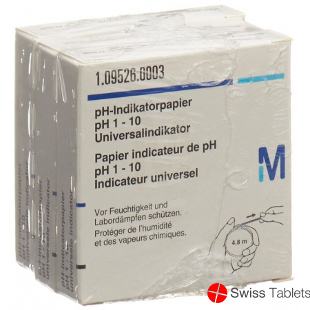 Merck Universal Indikator Papier Rolle pH 1-10 3 Stück buy online