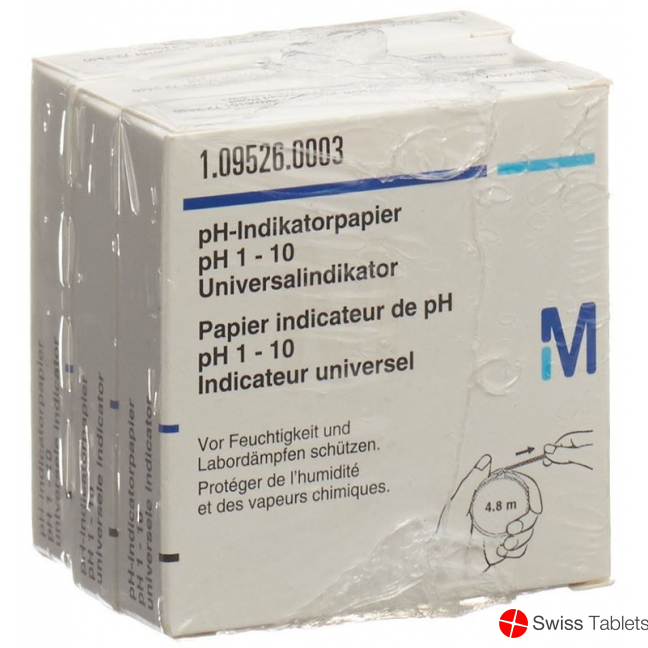 Merck Universal Indikator Papier Rolle pH 1-10 3 Stück buy online