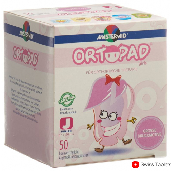 Ortopad Occlusionspflaster Juni Girls -2j 50 Stück buy online
