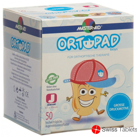 Ortopad Occlusionspflaster Junior Boys -2j 50 Stück buy online