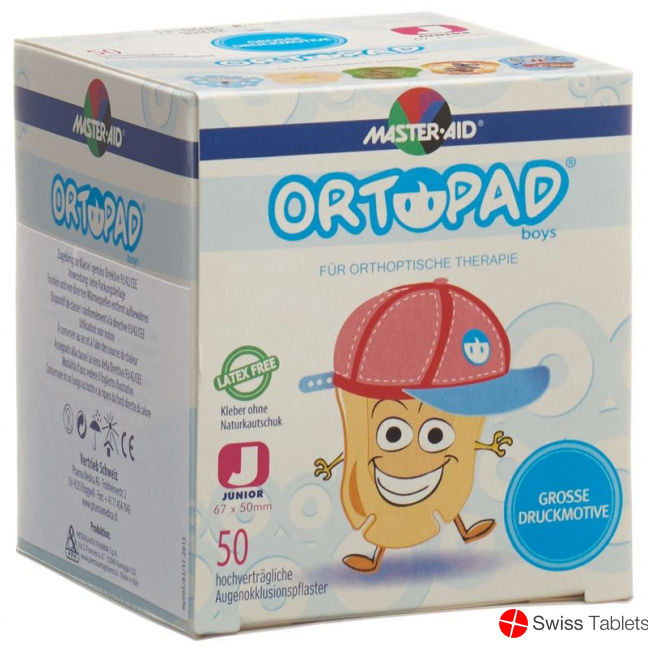 Ortopad Occlusionspflaster Junior Boys -2j 50 Stück buy online