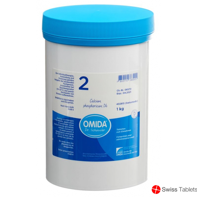 Omida Schüssler No2 Calc Phos Tabletten D 6 1000g buy online