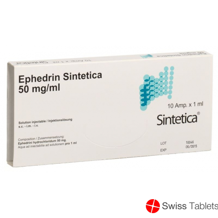 Ephedrin Sintetica Injektionslösung 50mg/ml 10 Ampullen 1ml buy online