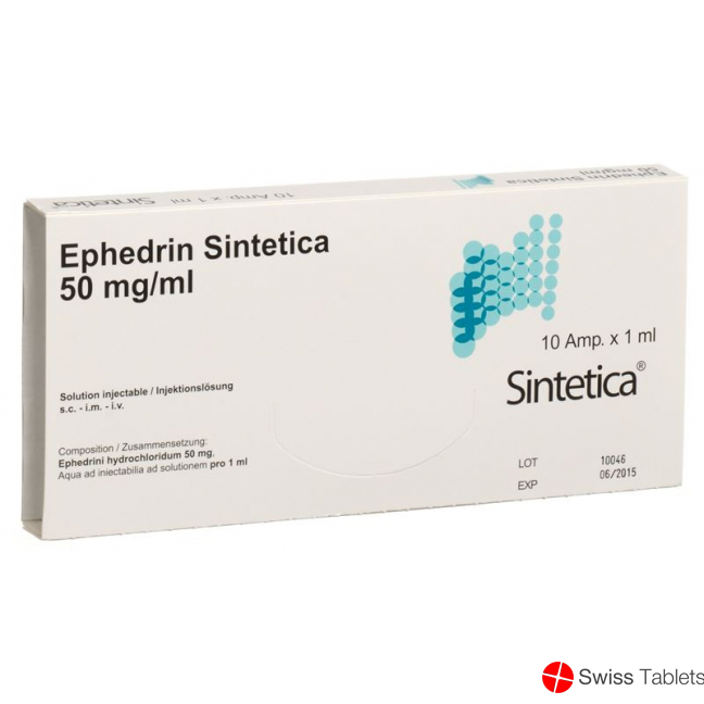 Ephedrin Sintetica Injektionslösung 50mg/ml 10 Ampullen 1ml buy online