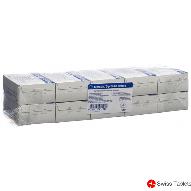 Ciproxin Lacktabletten 500mg 10x 20 Stück buy online