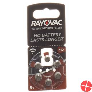 Rayovac Batterie Hörgerät 1.4V V312 6 Stück