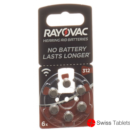 Rayovac Batterie Hörgerät 1.4V V312 6 Stück buy online