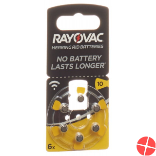 Rayovac Batterie Hörgeräte 1.4v V10 6 Stück