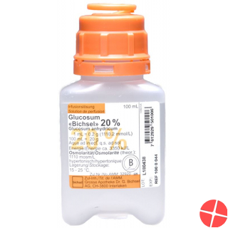 Gluc Bichsel Infusionslösung 20% O Best Plastikflasche 100ml